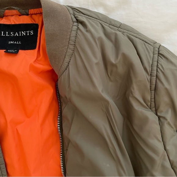 All saints bomber jacket orange lining - Picture 2 of 3